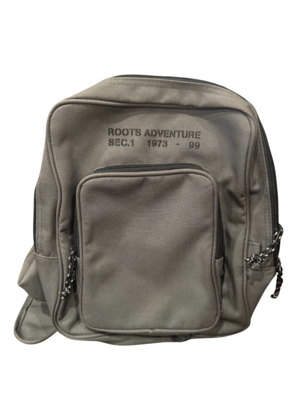 Roots Athletics Grey Canvas Adventure Crossbody Single Strap Bag
